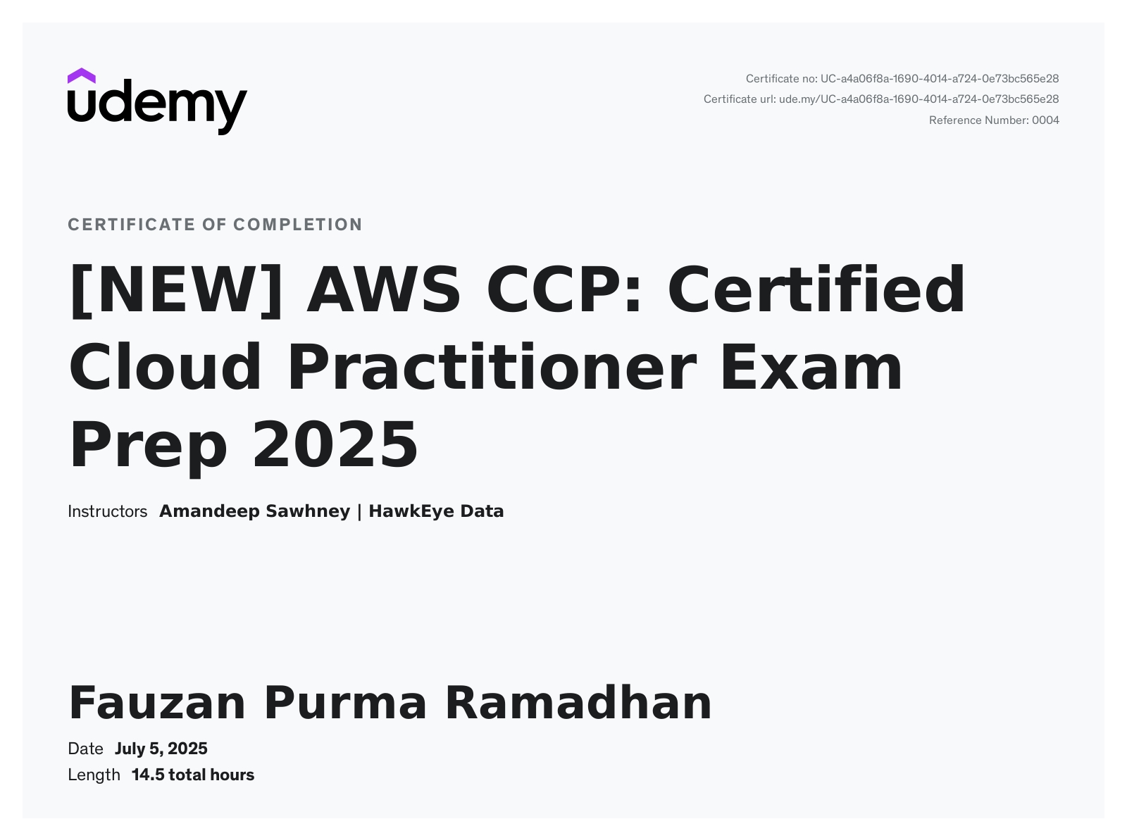 [NEW] AWS CCP: Certified Cloud Practitioner Exam Prep 2025